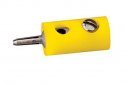 Round Plugs w/Crossover Hole -- Yellow, All Scales, Brawa Modellspielwaren 3051