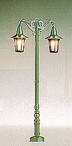 Historic Park Light -- Double-Arm Hanging, Height: 3-1/2′ 8.9cm, HO, Brawa Modellspielwaren 5222