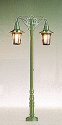 Historic Park Light -- Double-Arm Hanging, Height: 3-1/2′ 8.9cm, HO, Brawa Modellspielwaren 5222