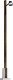 Streetlight on Wood Post -- With Yellow LED - 3-5/8′ 9.2cm Tall, HO, Busch Gmbh & Co Kg 4135