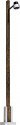 Streetlight on Wood Post -- With Yellow LED - 3-5/8′ 9.2cm Tall, HO, Busch Gmbh & Co Kg 4135