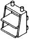 Cabin Car (Caboose) Steps pkg(4) -- Pennsylvania Railroad, HO, Cal Scale 475