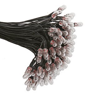 Grain-Of-Wheat Bulb -- 3V w/8′ Black Wire, All Scales, Cir-Kit Concepts Inc 10101822