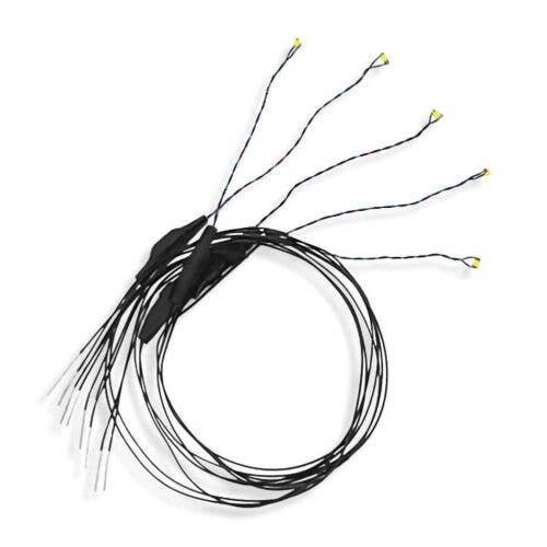 Nano Chip LED w/8′ 20.3cm Wire Leads - 7-19V AC or DC pkg(5) -- Warm White, All Scales, Evan Designs UN0