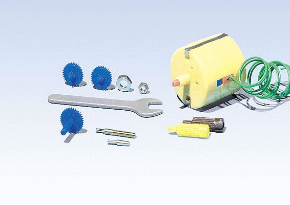 Synchronous Motor - 4- or 15-RPMs -- AC, 12-16V, 60mA, All Scales, Faller Gmbh 180629