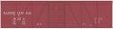 Railroad Decal Set -- Illinois Central 40′ Single-Door Single-Sheathed Boxcar (Boxcar Red, No , HO, Tichy Train Group 10230