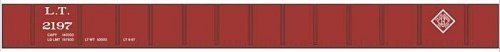 Railroad Decal Set -- Louisville Terminal 50′ Steel Gondola (Boxcar Red, Diamond Logo), HO, Tichy Train Group 10243