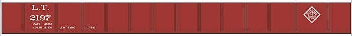 Railroad Decal Set -- Louisville Terminal 50′ Steel Gondola (Boxcar Red, Diamond Logo), HO, Tichy Train Group 10243