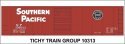 Railroad Decal Set -- Southern Pacific 40′ Steel Boxcar (Sans Serif Lettering, black Lines Log, N, Tichy Train Group 10313N