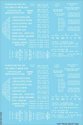 Railroad Decal Set -- Generic Tank Car Data (white lettering), HO, Tichy Train Group 10385