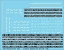 Railroad Decal Set -- Steam Locomotive Numberboards and Data (white data), HO, Tichy Train Group 10391