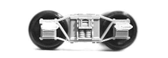 100-Ton Heavy-Duty Arch Bar Truck with Wheelsets - Kit -- 1 Pair (Paintable Styrene with Separa, HO, Tichy Train Group 3022