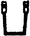 Freight Car Stirrups pkg(10) -- Slant - Side Mount, HO, Tichy Train Group 3041