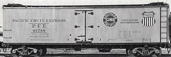 Railroad Decal Set -- Pacific Fruit Express R30-9 Reefer, N, Tichy Train Group 9024N