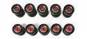 Herpa Accessories - Truck Wheels -- 5 Sets (chrome, red), HO, Herpa Models 52603