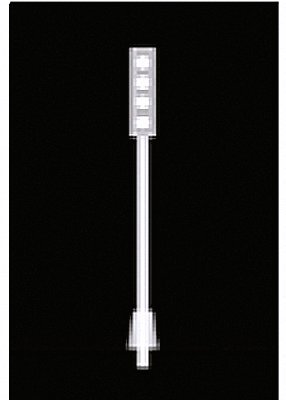 Light Pole -- Style 1 (white) pkg(8), 1/100, JTT Miniature Tree 97302