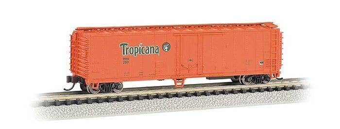 ACF 50′ Steel Mechanical Reefer - Ready to Run -- Tropicana (2012 Version, orange), N, Bachmann Industries 17956