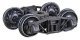 Arch Bar Self-Centering HGC Trucks -- Code 88 (.088`) 33` Ribbed-Back RP-25 Wheels 1 Pair, HO, Kadee Quality Products 1561