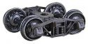 Arch Bar Self-Centering HGC Trucks -- Code 88 (.088`) 33` Ribbed-Back RP-25 Wheels 1 Pair, HO, Kadee Quality Products 1561