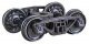 Bettendorf 50-Ton Self-Centering HGC Trucks -- Code 88 (.088`) 33` Ribbed-Back RP-25 Wheel, HO, Kadee Quality Products 1565