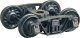Andrews Trucks w/33′ Code 88 Ribbed-Back Metal Wheels -- pkg(2), HO, Kadee Quality Products 1571