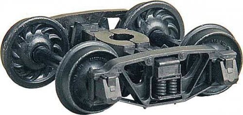 Andrews Trucks w/33′ Code 88 Ribbed-Back Metal Wheels -- pkg(2), HO, Kadee Quality Products 1571
