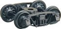 Andrews Trucks w/33′ Code 88 Ribbed-Back Metal Wheels -- pkg(2), HO, Kadee Quality Products 1571