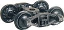 Bettendorf T-Section Trucks w/33′ Code 88 Ribbed-Back Metal Wheels -- pkg(2), HO, Kadee Quality Products 1572