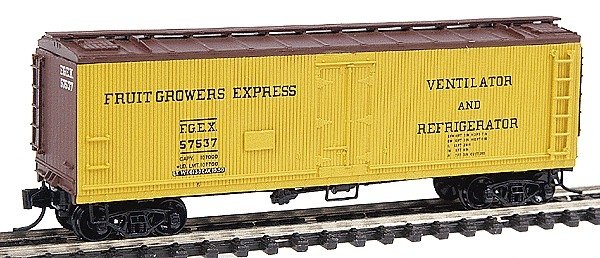 Fruit Growers Express Wood Refrigerator Car - Ready to Run -- Fruit Growers Express (Ventilator Refrigerator), N, Intermountain 