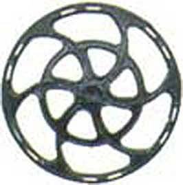 Equipco Type Brake Wheels pkg(8) -- Black, HO, Kadee Quality Products 2041