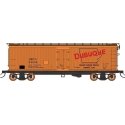 Fruit Growers Express Wood Refrigerator Car - Ready to Run -- Dubuque Packing URTX (orange, Boxcar Red, red, black), N, Intermou