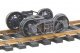 Arch Bar Fully Sprung Metal Trucks -- Code 110 (.110`) 33` Ribbed-Back RP-25 Wheels - 1 Pai, HO, Kadee Quality Products 501