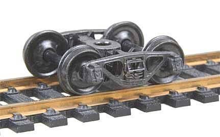 A.S.F.(R) Ride Control(R) 50-Ton Fully Sprung Metal Trucks -- Code 110 (.110`) 33` Smooth-B, HO, Kadee Quality Products 504