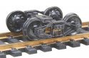 Bettendorf T-Section Fully Sprung Metal Trucks -- Code 110 (.110`) 33` Ribbed-Back RP-25 Wh, HO, Kadee Quality Products 511