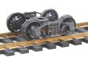 Arch Bar Fully-Sprung Self-Centering Metal Trucks -- Code 110 (.110`) 33` Ribbed-Back RP-25, HO, Kadee Quality Products 551