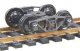Vulcan Double Truss Fully Sprung Self-Centering Metal Trucks -- Code 110 (.110`) 33` Ribbed, HO, Kadee Quality Products 556