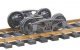 Pennsylvania 2D-F8 50-Ton Fully Sprung Self-Centering Metal Trucks -- Code 110 (.110`) 33` , HO, Kadee Quality Products 557