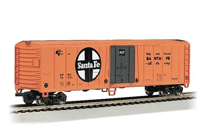 50′ Steel Mechanical Reefer - Ready to Run - Silver Series(R) -- Santa Fe 56252 (orange, black), HO, Bachmann Industries 17907