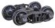 Arch Bar Self-Centering HGC Trucks -- Code 110 (.110`) 33` Ribbed-Back RP-25 Wheels 1 Pair, HO, Kadee Quality Products 561