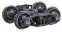 Arch Bar Self-Centering HGC Trucks -- Code 110 (.110`) 33` Ribbed-Back RP-25 Wheels 1 Pair, HO, Kadee Quality Products 561