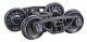 A.S.F.(R) Ride Control(R) 50-Ton Self-Centering HGC Trucks -- Code 110 (.110`) 33` Ribbed-B, HO, Kadee Quality Products 563