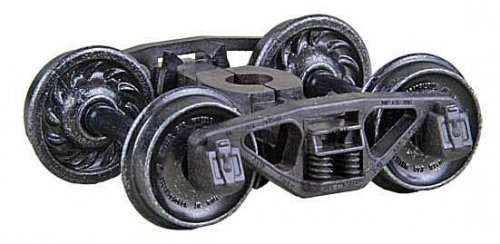 A.S.F.(R) Ride Control(R) 50-Ton Self-Centering HGC Trucks -- Code 110 (.110`) 33` Ribbed-B, HO, Kadee Quality Products 563