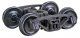 Barber(R) S-2-B 70-Ton Friction Bearing Self-Centering HGC Trucks -- Code 110 (.110`) 33` S, HO, Kadee Quality Products 566