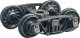 Andrews Trucks w/33′ Code 110 Ribbed-Back Metal Wheels -- pkg(2), HO, Kadee Quality Products 571