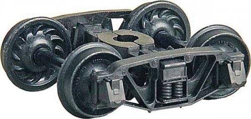 Andrews Trucks w/33′ Code 110 Ribbed-Back Metal Wheels -- pkg(2), HO, Kadee Quality Products 571