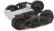 Bettendorf T-Section Trucks w/33′ Code 110 Ribbed-Back Metal Wheels -- pkg(2), HO, Kadee Quality Products 572