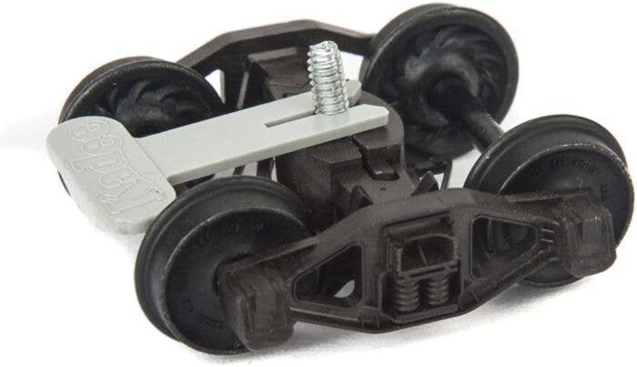 Bettendorf T-Section Trucks w/33′ Code 110 Ribbed-Back Metal Wheels -- pkg(2), HO, Kadee Quality Products 572