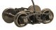 Arch Bar Electrical Pickup Trucks -- Leaf Spring with 33′ Smooth-Back Wheels pkg(2), HO, Kadee Quality Products 593