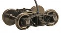 Arch Bar Electrical Pickup Trucks -- Leaf Spring with 33′ Smooth-Back Wheels pkg(2), HO, Kadee Quality Products 593
