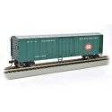 50′ Steel Mechanical Reefer - Ready to Run - Silver Series(R) -- Railway Express Agency 7763 (green, red), HO, Bachmann Indust